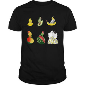 Parrot Lemon Avocado Banana Mango Watermelon Popcorn Shirt